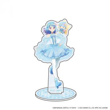 【予約2025年03月】ホログラムアクリルスタンド「アイカツ!シリーズ×サンリオキャラクターズ」05/湊 みお×リトルツインスターズ(等身イラスト) A3