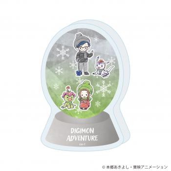 【予約2025年03月】コレクションボトル「デジモンアドベンチャー」03/太刀川ミミ・パルモン・城戸丈・ゴマモン 雪遊びver.(グラフアートイラスト) A3