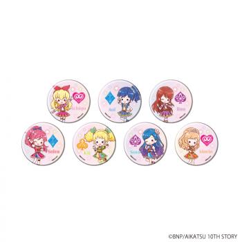 【予約2025年03月】缶バッジ「アイカツ!」10/スクールドレスver. トレーディング(全7種)(グラフアートイラスト) 7パック入りBOX A3