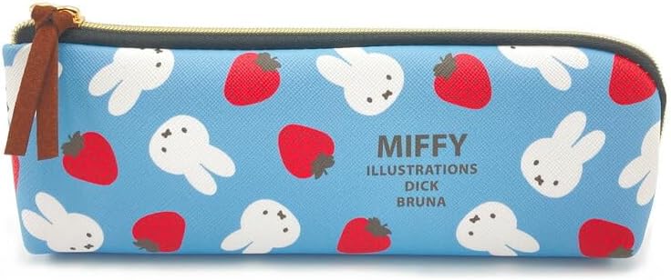 スクエア ミッフィー L型 ペンポーチ 青  Dick Bruna miffy【送料込み】