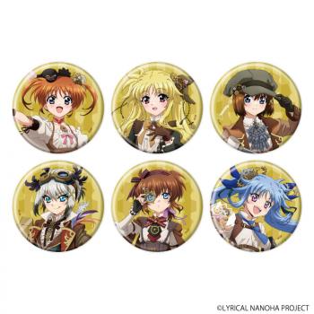 【予約2025年03月】マット加工缶バッジ(57mm)「魔法少女リリカルなのはシリーズ」01/スチームパンクver. ブラインド(全6種)(描き下ろしイラスト) 6パック入りBOX A3