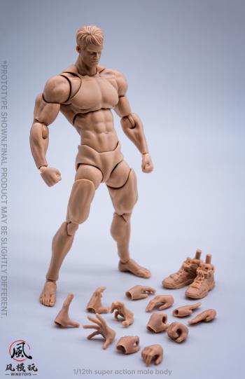 【予約2025年06月】1/12スケール 超可動フィギュア男性素体 ノーマル WIND TOYS