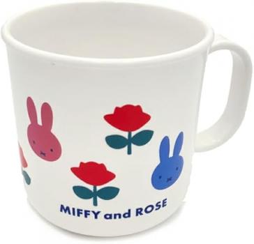 スクエア ミッフィー 抗菌食洗機対応カップ 200ml 白 052289 MIFFY and ROSE ミッフィー&ローズ