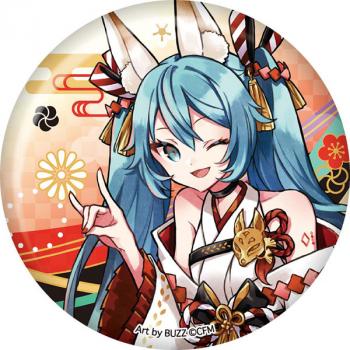 【予約2024年08月】初音ミク 百鬼夜行 BIG缶バッジ 妖狐(梅) ツインクル