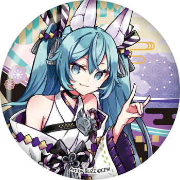 【予約2024年08月】初音ミク 百鬼夜行 BIG缶バッジ 妖狐(藤) ツインクル