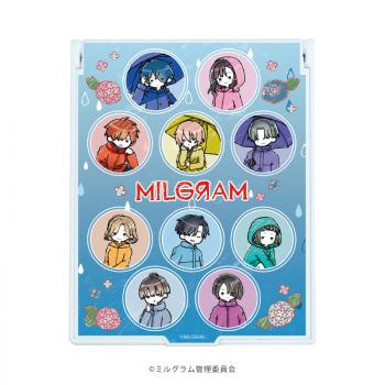 【予約2024年09月】デカキャラミラー「MILGRAM」02/水玉デザイン 梅雨ver.(グラフアートイラスト) A3