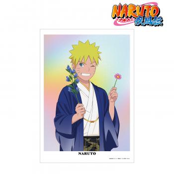 【予約2025年01月】NARUTO-ナルト- 疾風伝 描き下ろし うずまきナルト A3マット加工ポスター ＜うちはサスケ バースデーver.＞ アルマビアンカ