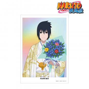 【予約2025年01月】NARUTO-ナルト- 疾風伝 描き下ろし うちはサスケ A3マット加工ポスター ＜うちはサスケ バースデーver.＞ アルマビアンカ