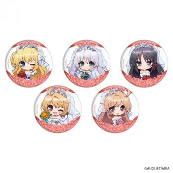 【予約2024年10月】缶バッジ「FORTUNE ARTERIAL」01/ウェディングドレスver. (ミニキャライラスト) 5パック入りBOX A3