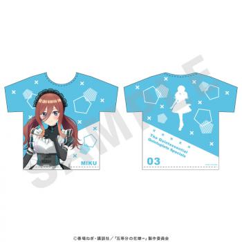 【予約2024年10月】五等分の花嫁∽ フルグラフィックTシャツ 中野三玖 coly