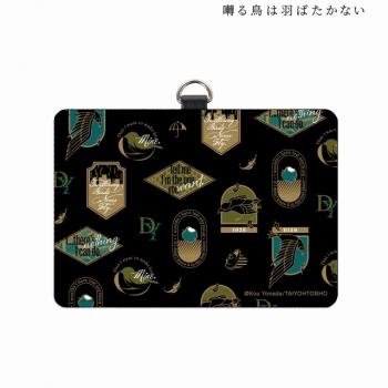 【予約2024年12月】囀る鳥は羽ばたかない 矢代&百目鬼 モチーフ柄 ネックストラップ付きパスケース アルマビアンカ