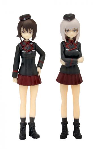 【予約2024年10月】ガールズ＆パンツァー劇場版 1/35 黒森峰女学園 西住まほ＆逸見エリカ フィギュアセット プラッツ