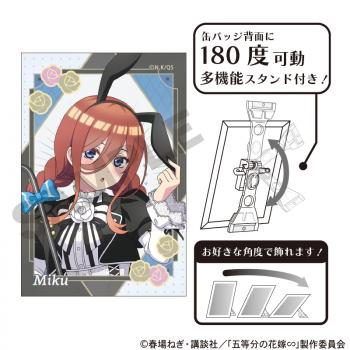 【予約2024年12月】五等分の花嫁 アート缶バッジ 中野三玖 モノクロバニードレス クラックス