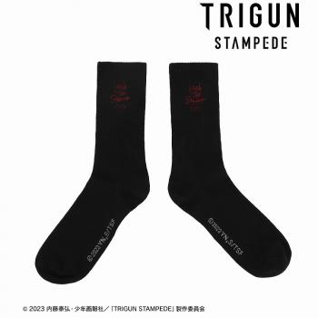 【予約2025年03月】TVアニメ「TRIGUN STAMPEDE」 ヴァッシュ・ザ・スタンピード ワンポイント刺繍靴下ユニセックス アルマビアンカ