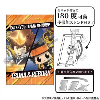 【予約2025年01月】家庭教師ヒットマンREBORN! アート缶バッジ 沢田綱吉＆リボーン 場面写 クラックス