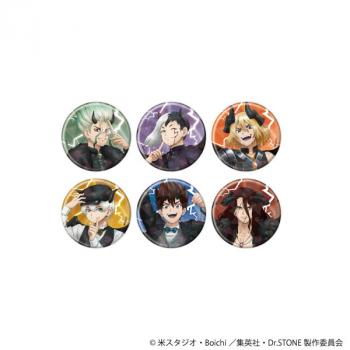 【予約2024年01月】ホログラム缶バッジ(57mm)「Dr.STONE」01/悪魔風ver. ブラインド(全6種)(描き下ろしイラスト) 6パック入りBOX A3