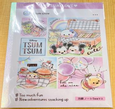 ディズニー ツムツム 方眼ノート ピクニック【送料込み】