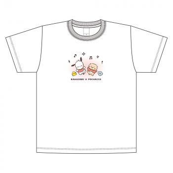 【予約2025年02月】しろたん × はぴだんぶい Tシャツ / ポチャッコ（Mサイズ） キャラバン