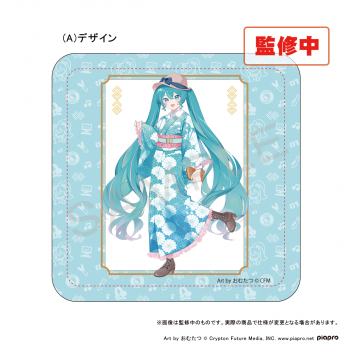 【予約2025年02月】初音ミク×甲州印伝 ミニハンドタオル Aデザイン 加藤商会