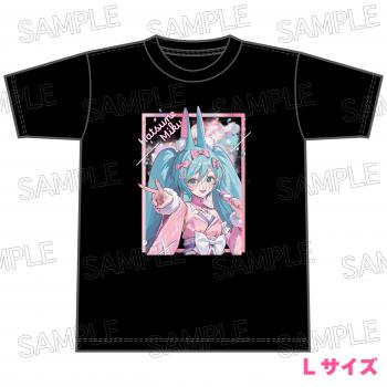 【予約2025年03月】初音ミク あやかしステージ Tシャツ 黒(L) ツインクル