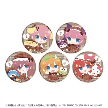 【予約2025年03月】缶バッジ「五等分の花嫁∽×サンリオキャラクターズ」02/ブラインド(全5種)(ミニキャライラスト) 5パック入りBOX A3