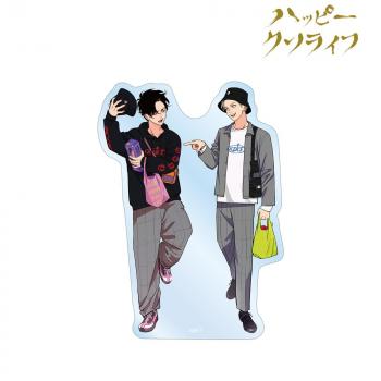 【予約2025年04月】ハッピークソライフ はらだ先生 描き下ろし 粕谷京太郎&葛谷善行 わくわくショッピングver. ダイカットステッカー アルマビアンカ