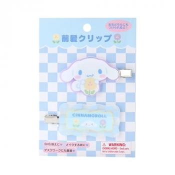 サンリオ シナモロール 前髪クリップパステルチェッカー ヘアクリップ シナモン Cinnamoroll 5.5×7.7×1cm